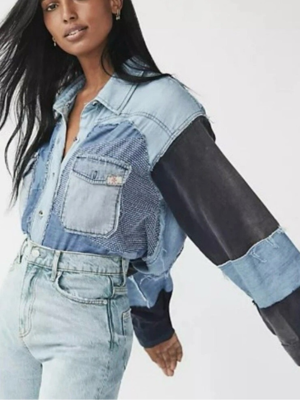 Free People We The Free Palisades Patchwork Shirt